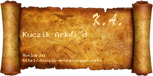 Kuczik Arkád névjegykártya